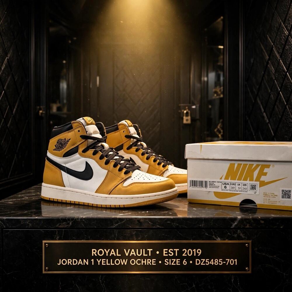 Size 6 - Air Jordan 1 Retro OG High Yellow Ochre DZ5485-701 DS